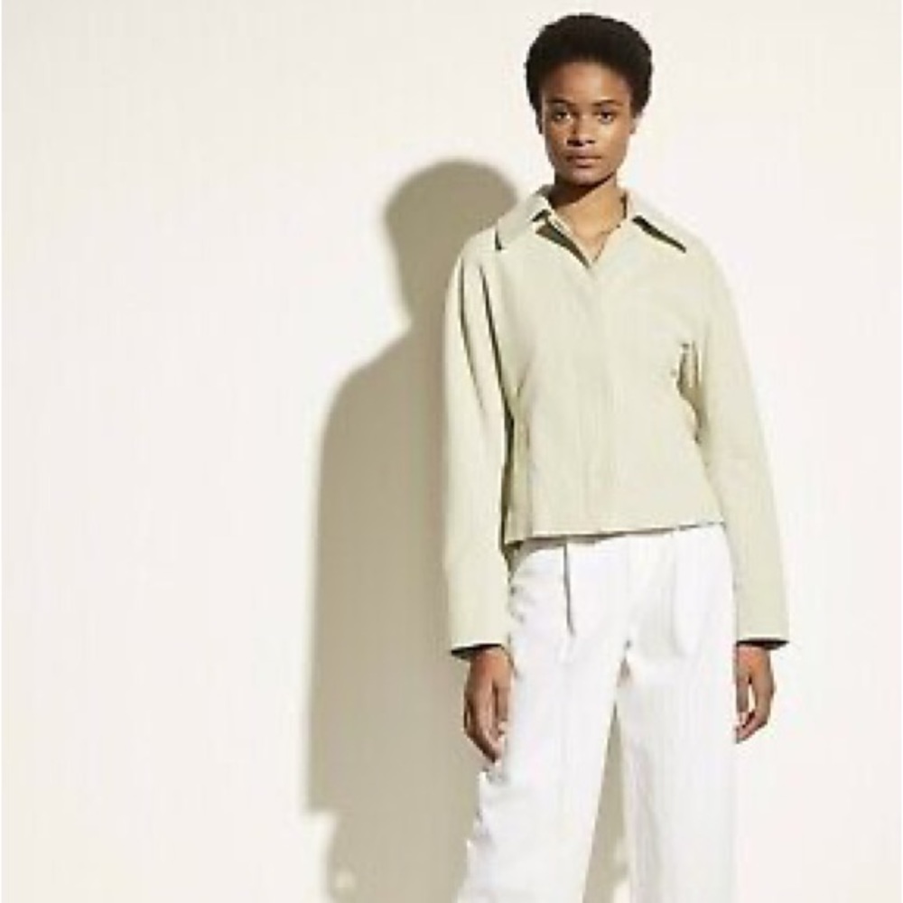 Vince mint Conceal Button Front Jacket